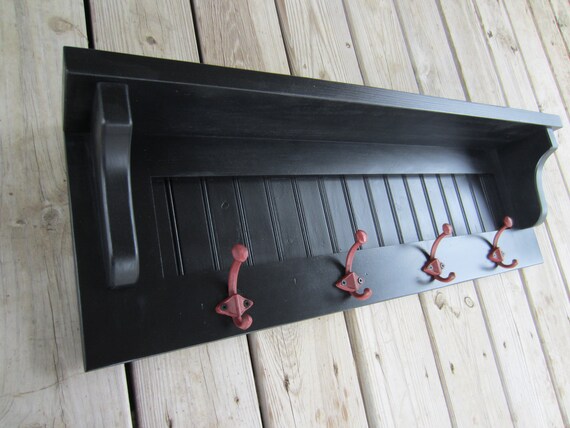 Rustic Country Coat Rack With Shelf Cabin Coat Rack Western Etsy