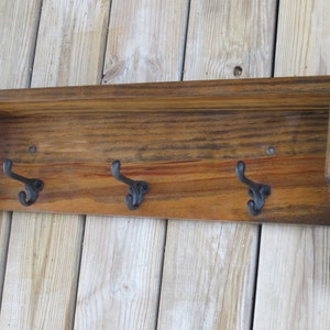Primative Coat Rack, Farmhouse Coat Rack, Country Coat Rack With Shelf