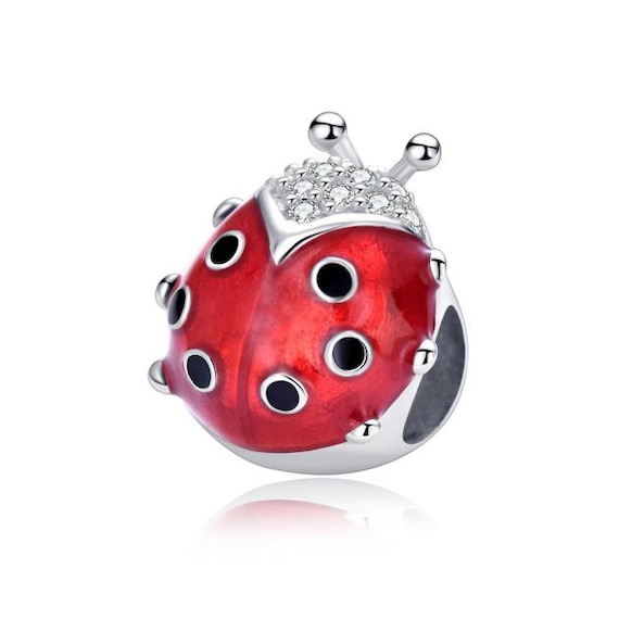 Ladybug Charm, Silver 925 Charm for Bracelet, Fit for