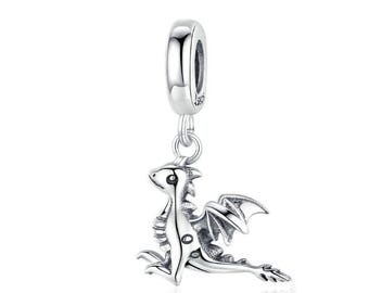 Magic Dragon Dangle Charm for Bracelet Necklace,100% Genuine 925