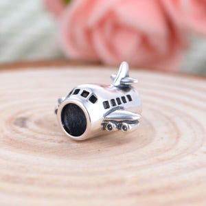 Airplane Charm , Silver 925 Charm For Bracelet, Fit For Pandora Bracelet