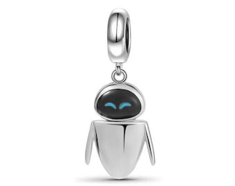 Wall-E Eve Charm , Silver 925 Charm For Bracelet, Fit For Pandora Bracelet