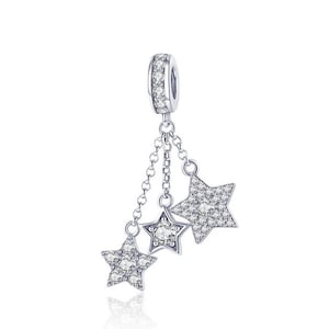 Star Charm , Silver 925 Charm For Bracelet, Fit For Pandora Bracelet