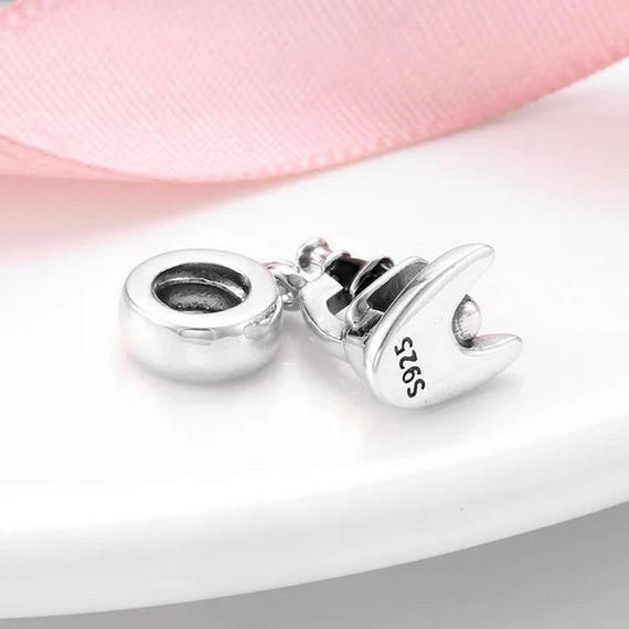 Microscope Charm , Silver 925 Charm for Bracelet, Fit for