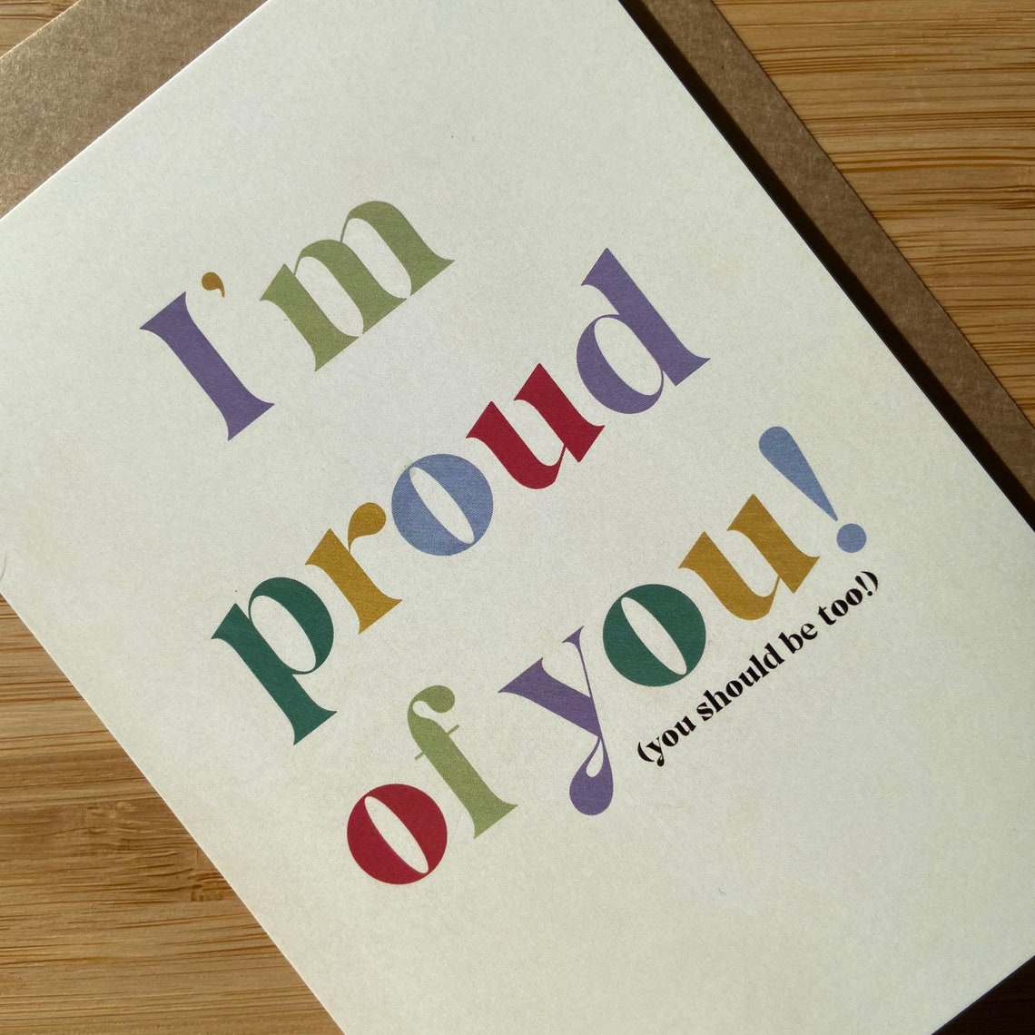 I'm Proud Of You Colourful Greetings Card WithLulu Etsy