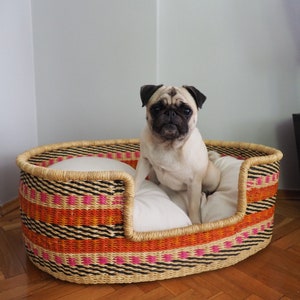 Woven Dog Bed Basket Small to XXL Dog Bed Large Bed for Large Dogs Elegance Decorative Bed for Your Dog Comfortable Dog Bed // Star Dog Bed image 2