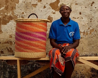 Panier à linge tissé avec couvercle, grand panier de rangement pour oreillers, serviettes, panier élégant et décoratif pour salon/magie