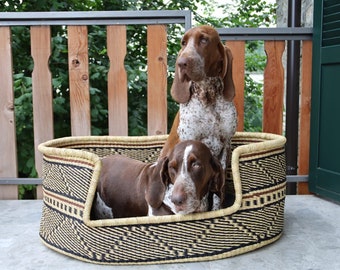 Woven Dog Bed Basket Small to XXL Dog Bed Large Bed for Large Dogs Elegance, Decorative Bed for Your Dog // Lulu Dog Bed Basket