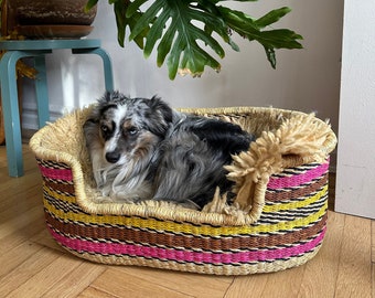 Handwoven Dog Basket, Dog Bed, Dog Furniture, Custom Dog Bed, Extra Large Dog Bed, Small Dog Bed, Puppy