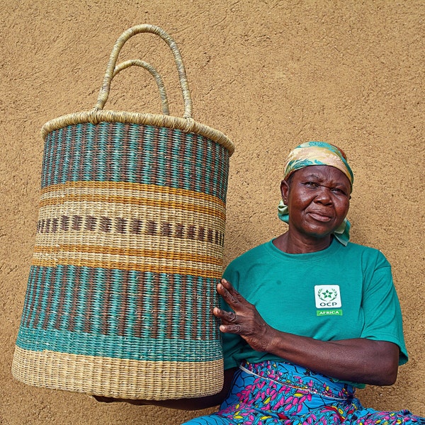 Woven Laundry Basket with Handles Laundry Hamper Large Storage Basket for Pillows Towels Blankets Elegance&Decorative Basket for Living Room