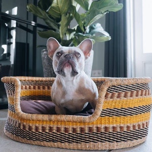 Woven Dog Bed Basket Small to XXL Dog Bed Large Bed for Large Dogs Elegance, Decorative Bed for Your Dog Comfortable Dog Bed // indi Dog Bed image 1