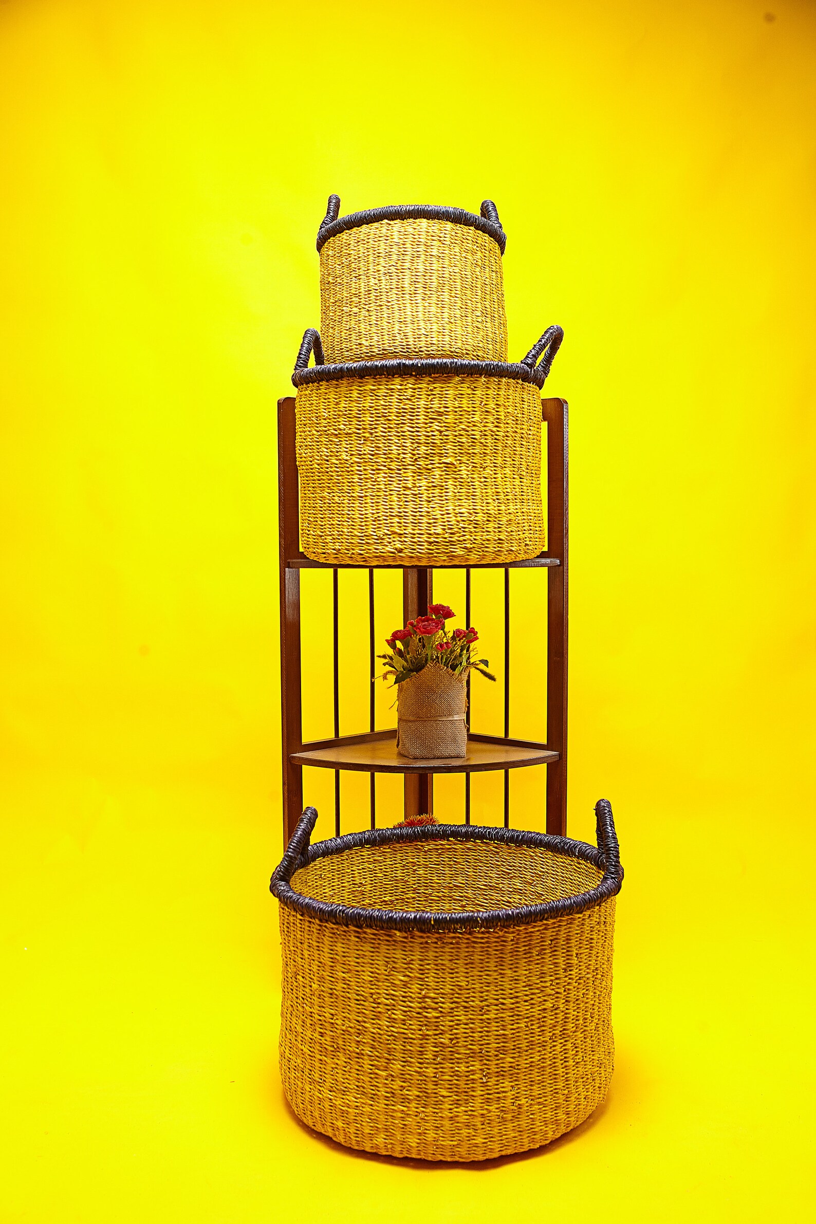 Woven Storage Basket Floor Basket Handmade Basket Bolga Etsy