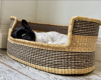 Woven Dog Bed Basket Small to XXL Dog Bed Large Bed for Large Dogs Elegance, Decorative Bed for Your Dog Comfy Dog Bed //Dodo Dog Bed Basket