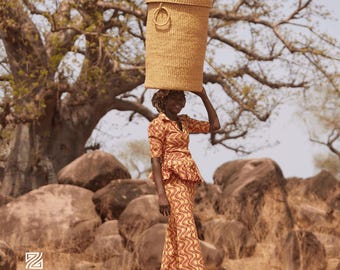 Handwoven Laundry Basket with Lid: African Eco-Friendly Storage