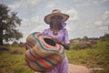Azalea Art Basket, Decor Basket, Bolga Basket, Flower Basket, African Basket, Handmade Basket, Woven Basket product logo