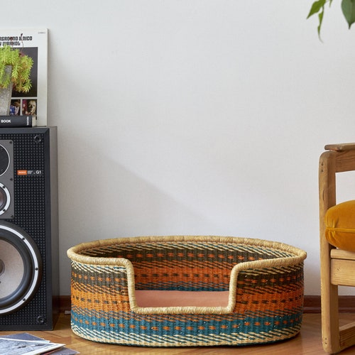 Rectangle Handwoven Dog Basket Dog Bed Dog Furniture Custom Etsy