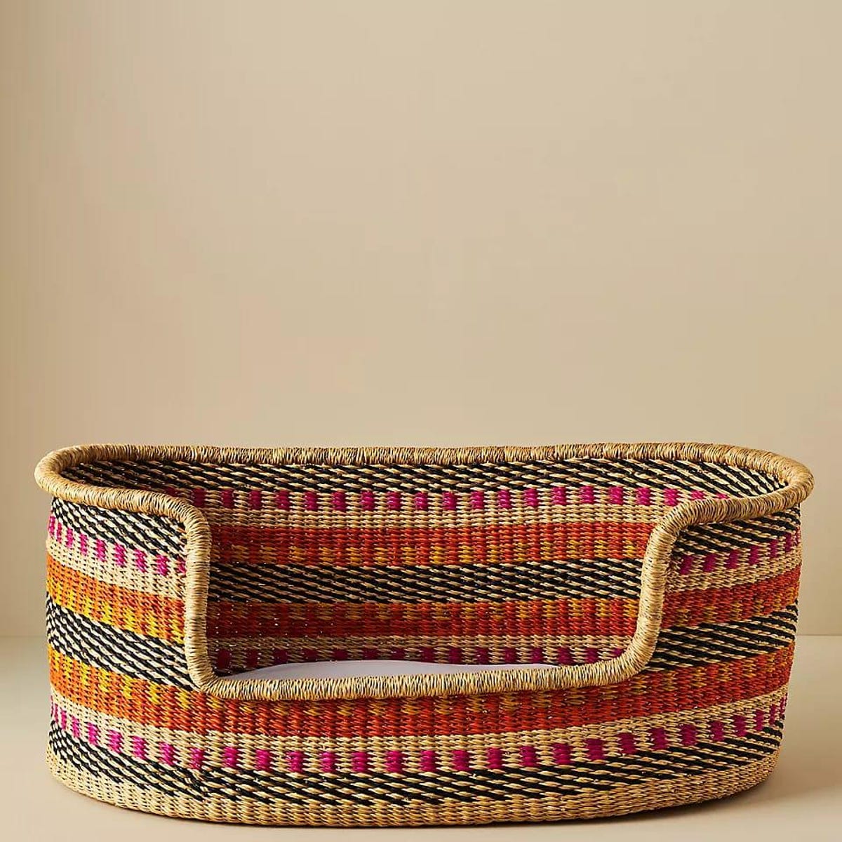 Cozy Dog Bed Basket Handwoven in Small