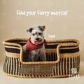 Cozy Dog Bed Basket – Handwoven Natural Bolga Dog Bed for Small to X-Large Dogs – Comfortable Woven Dog Basket – Pet Basket Bed product logo