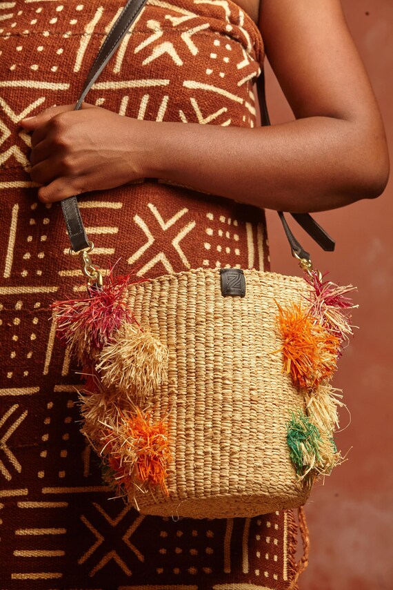 Sac Paille de Plage XXL à Franges