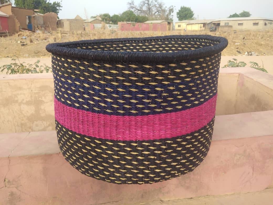 Large Colorful Woven Storage Basket Floor Basket Handmade - Etsy
