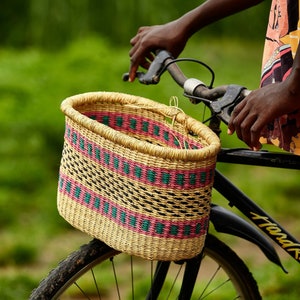 Rosery Bike Basket with Leather Straps