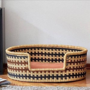 Woven Dog Bed Basket Small to XXL Dog Bed Large Bed for Large Dogs Elegance Decorative Bed for Your Dog Comfy Dog Bed // Otto Dog Bed Basket