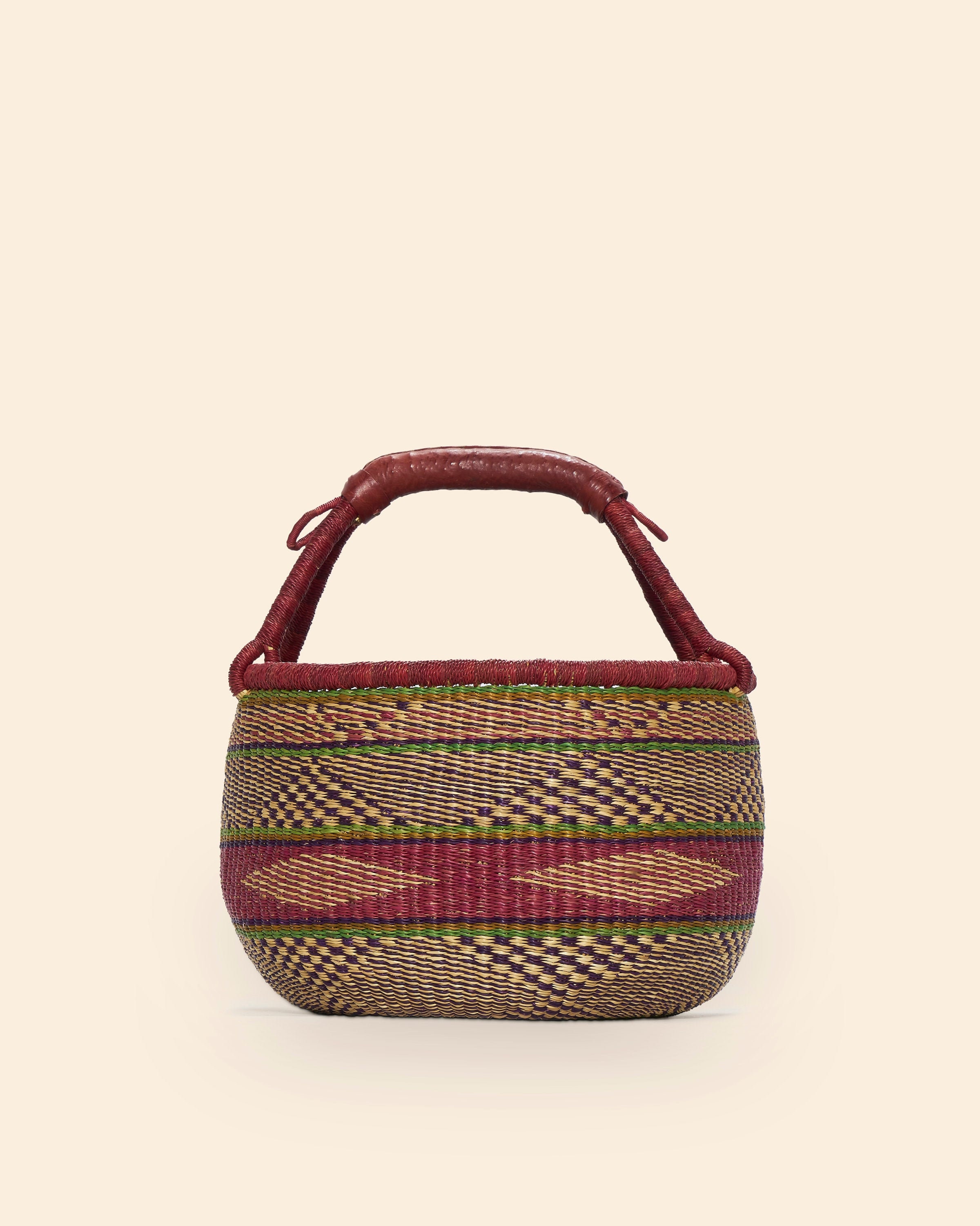 Cesta grande de Bolga para el mercado, cesta de almacenamiento, bolsa de la compra, cesta tejida para el mercado, cesta de frutas, cesta para juguetes, cesta para juguetes para perros