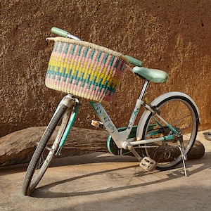 Cesta delantera Vintage para bicicleta, cesta de bambú, estante delantero  para bicicleta de carretera y montaña