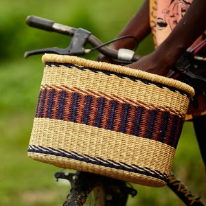 Sahara Bike Basket with Leather Straps