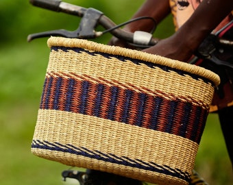 Sahara Bike Basket with Leather Straps