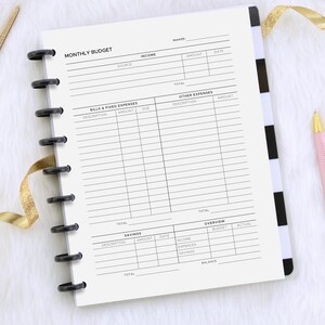 Budget Template for 7x9.25 in Planner Printable Monthly | Etsy