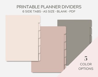 A5 Planner Dividers - Etsy