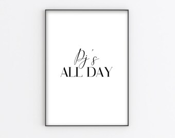 Pjs All Day Print Etsy