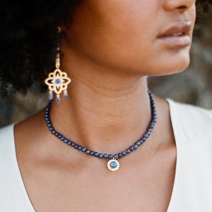 Gold Vermeil and Lapis Lazuli Choker image 1