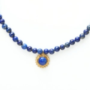 Gold Vermeil and Lapis Lazuli Choker image 3