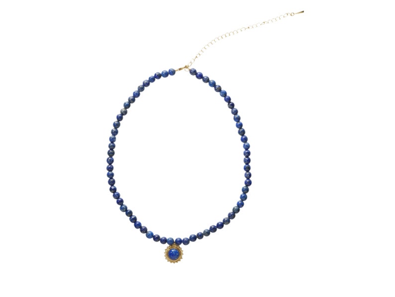 Gold Vermeil and Lapis Lazuli Choker image 2