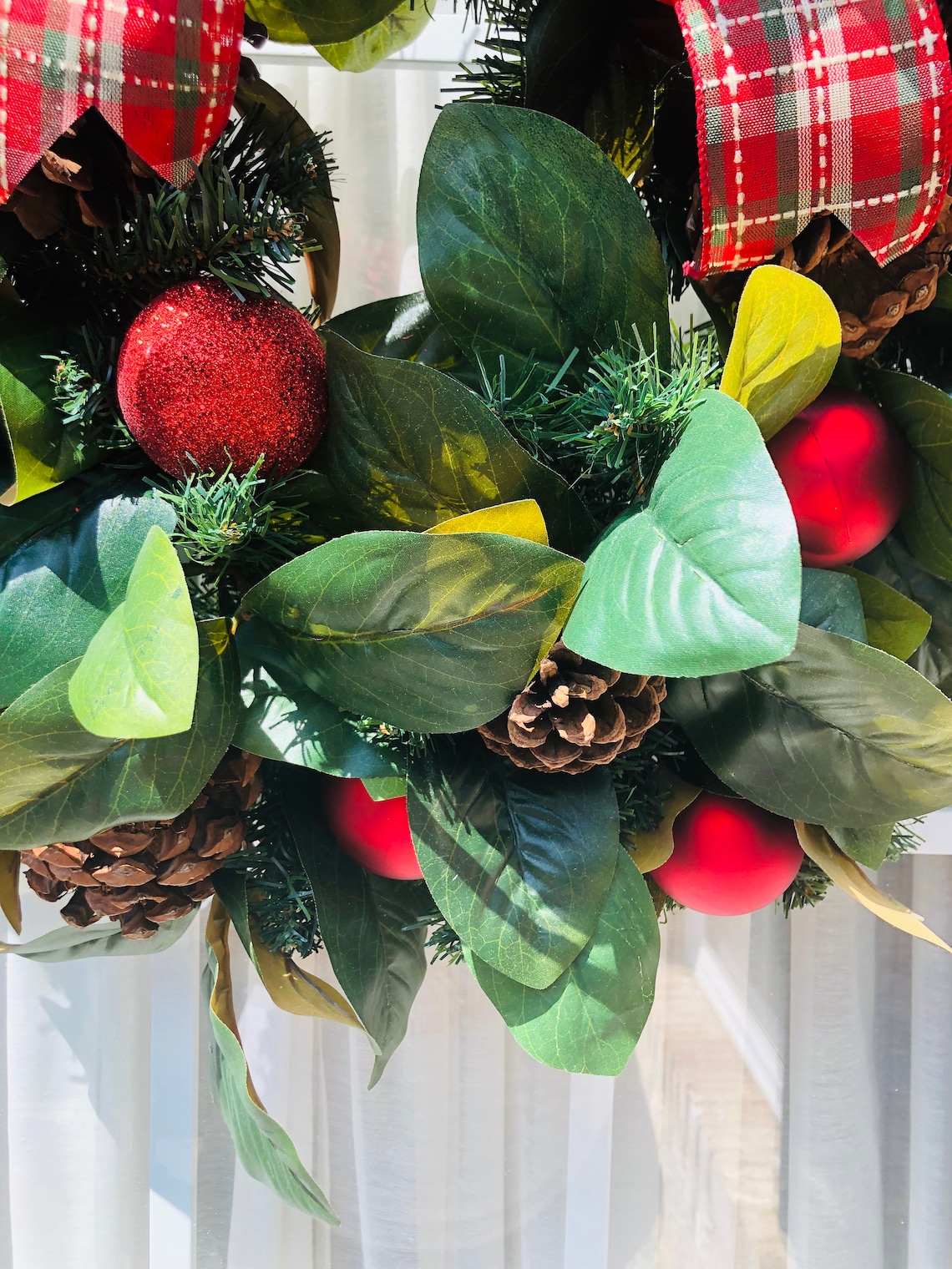 Magnolia Leaf Wreath Magnolia Leaf Christmas Wreath Rustic Etsy