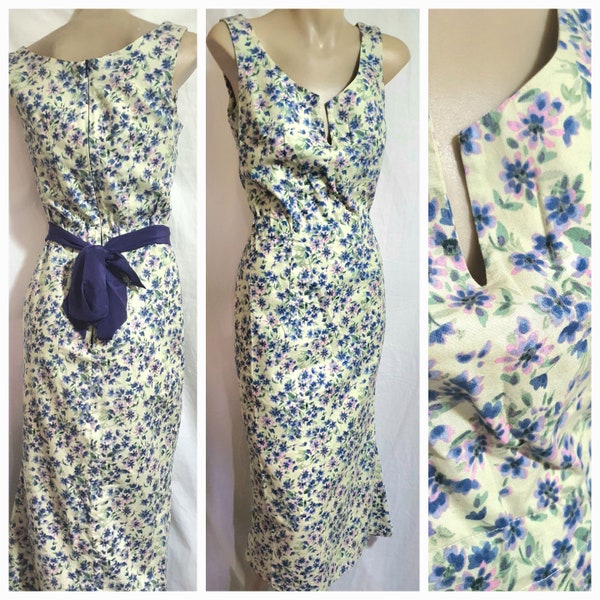 1950s inspired floral wiggle dress by British designers Antoni & Alison