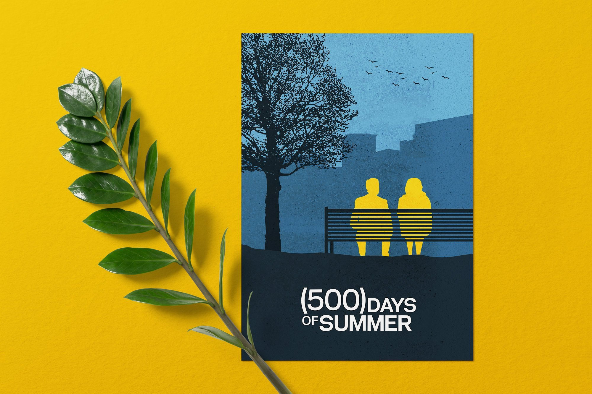 Buy 500 500 Days of Summer 500 Días Juntos Zooey Deschanel, Joseph  Gordon-levitt, 500 Days of Summer Poster Illustration Wall Art Print Online  in India 