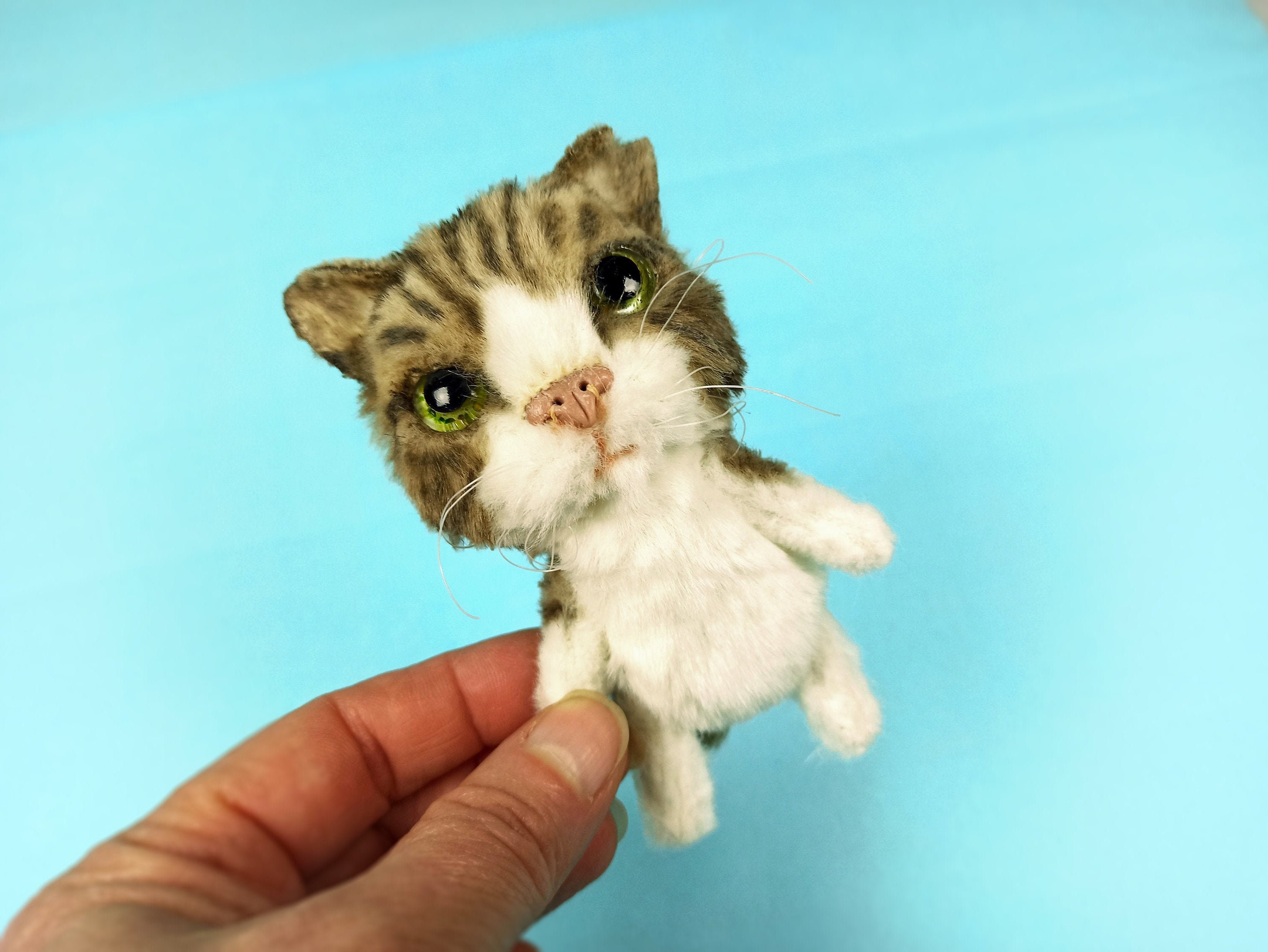 Custom plush cat Cat replica Cat stuffed animal miniature Etsy