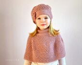 2 CROCHET PATTERNS - New amazing hat beret and cape poncho for baby, toddler, child, teen and adult woman