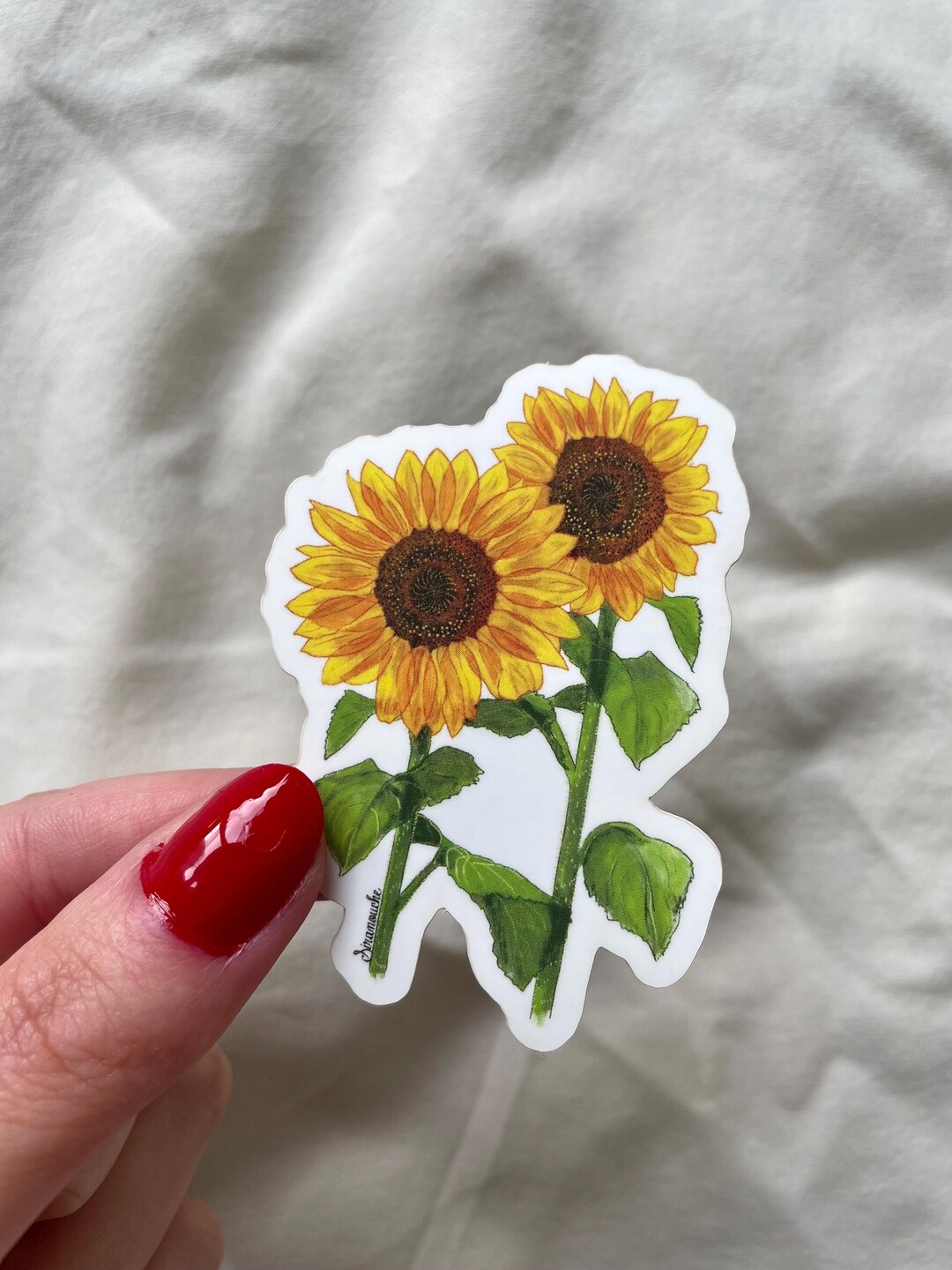 Sunflower Sticker – Premium Vinyl - Etsy