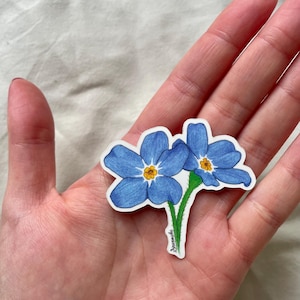 Forget-me-not sticker | Remembrance flower | Premium matte vinyl sticker