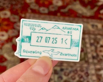 Sticker Tampon du passeport arménien |  vinyle transparent qualité supérieure