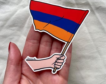 Armenia Flag Sticker, Support Armenia - Premium Durable Vinyl