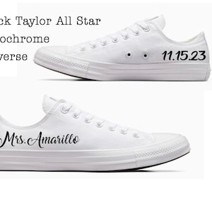 Wedding Converse, Nike AF1, Comes with Satin Laces and a White Cotton Shoe Bag, Crystal & Pearl options