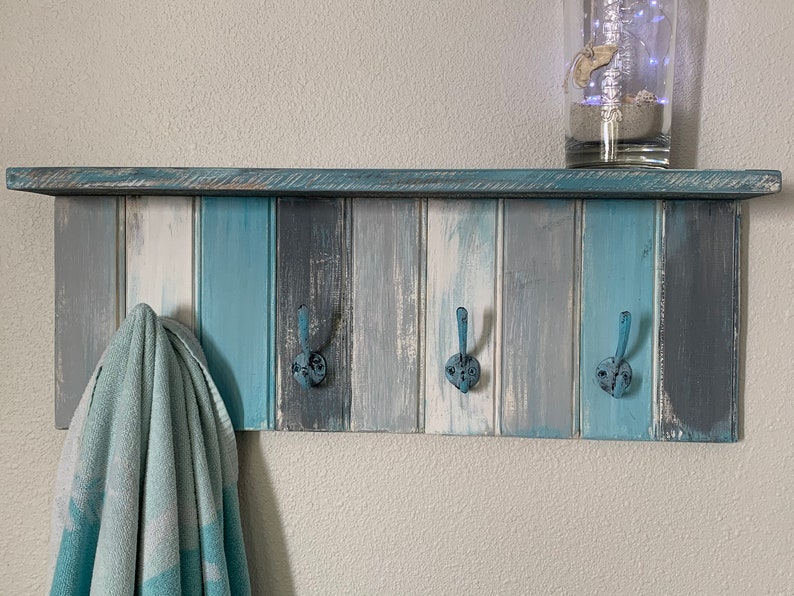 Rustic Coat Rack Wall Mount Towel Hook Shiplap Wall Hooks Etsy