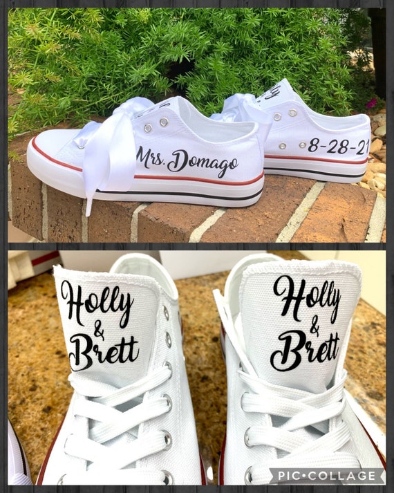 Wedding Converse Chuck or Monochrome Look-alike Sneakers Etsy
