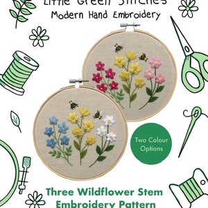 Flower Embroidery Pattern, PDF Embroidery Pattern, Beginners Hand Embroidery, Floral Embroidery Pattern, DIY Embroidery, Floral Stitching image 9