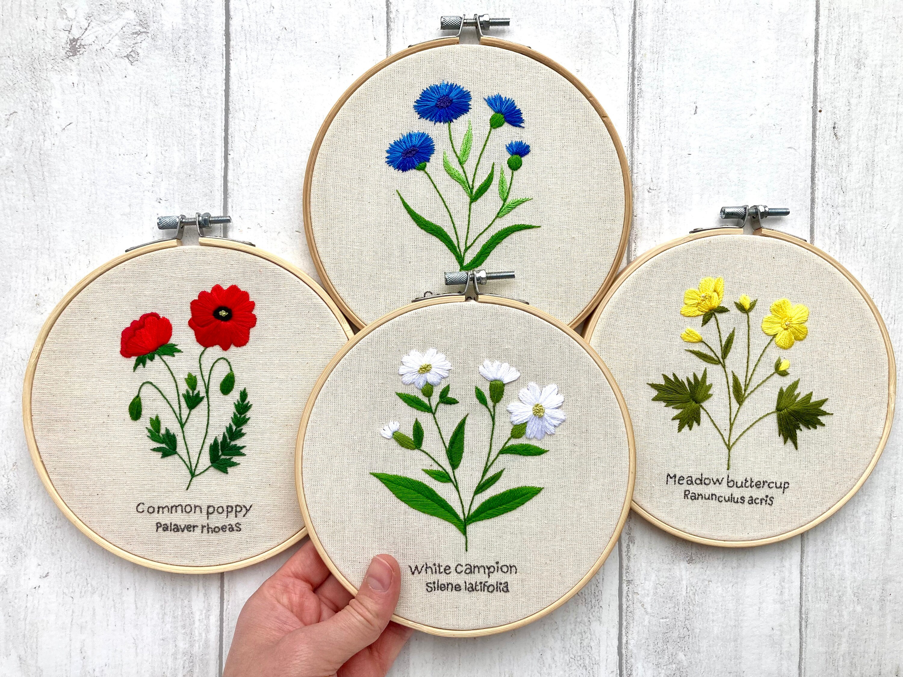 Wildflower Embroidery Patterns 4 PDF Embroidery Patterns | Etsy